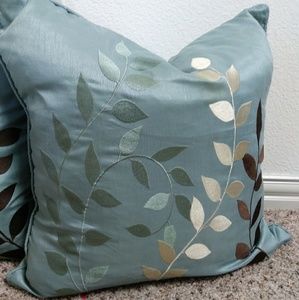 Baby Blue Down Feather Pillows Set of 2